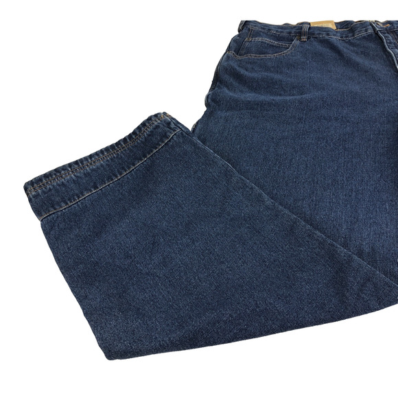 Redhead Men's Flannel Lined Utility Jeans 46x32 Insulated Blue Denim 7 Pockets - Picture 3 of 11